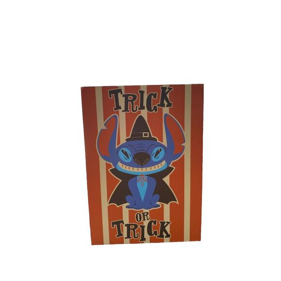 NEW DISNEY LILO AND STITCH HALLOWEEN TRICK OR TRICK WOODEN WALL ART Coll… - Picture 1 of 8